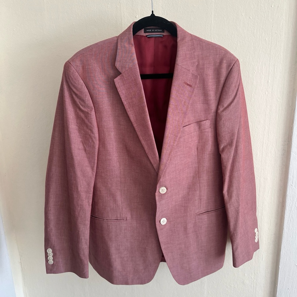 Tommy Hilfiger Pink Sport Coat with Notched Lapels